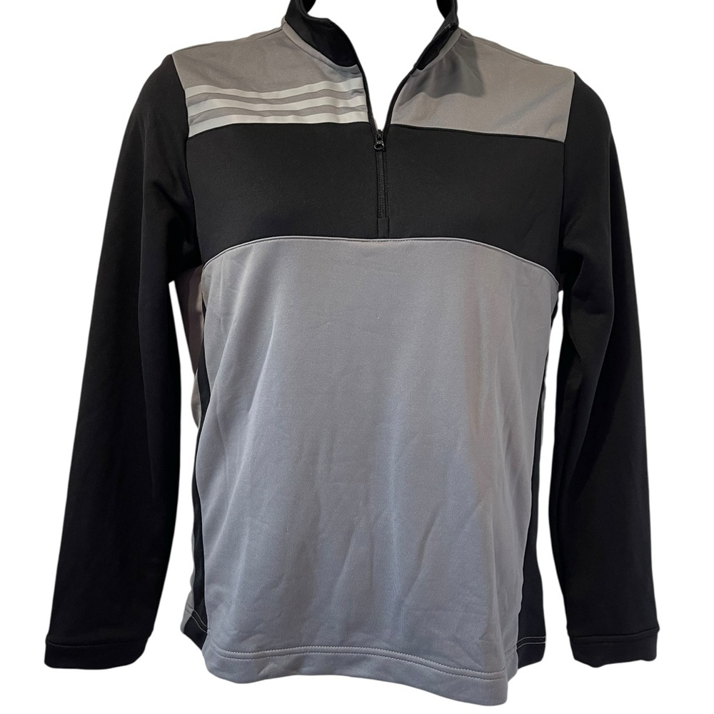 Adidas Black and Gray Pullover